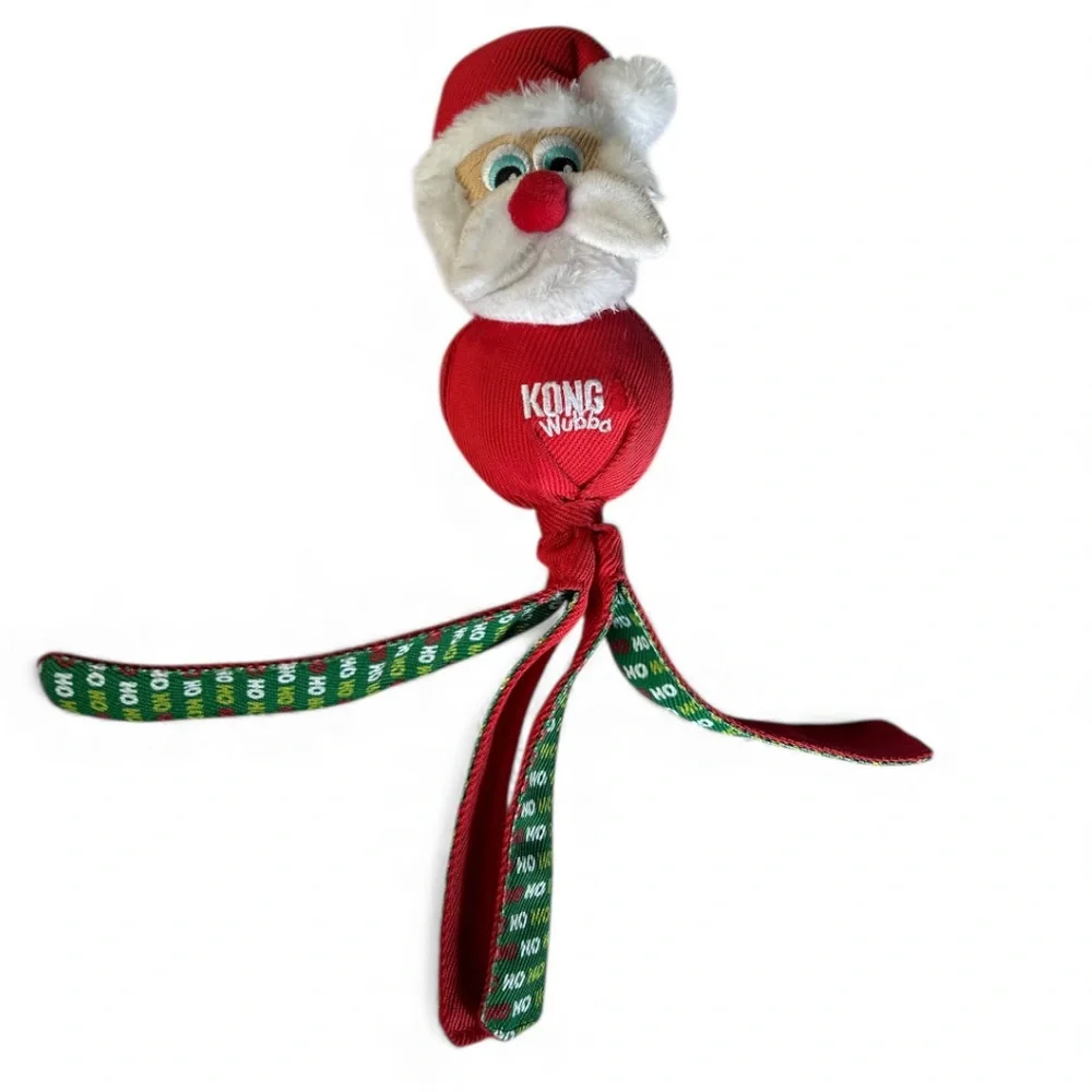 New Kong Santa Dog Toy throw tug fetch